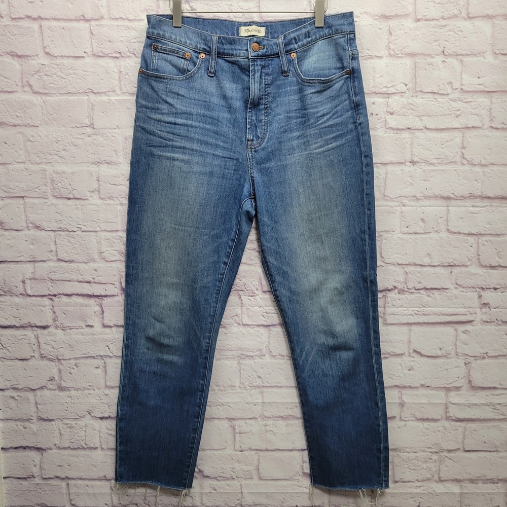 NEW Madewell The Perfect Vintage Jean Womens Denim Sz 31 Raw‎ Hem High Rise